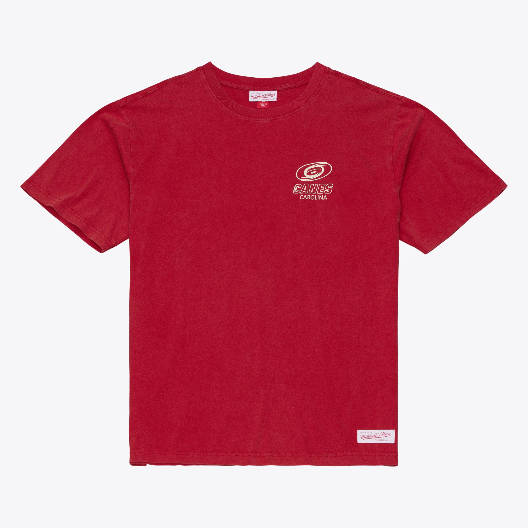Men's Mitchell & Ness Red Carolina Hurricanes Core Essentials T-Shirt