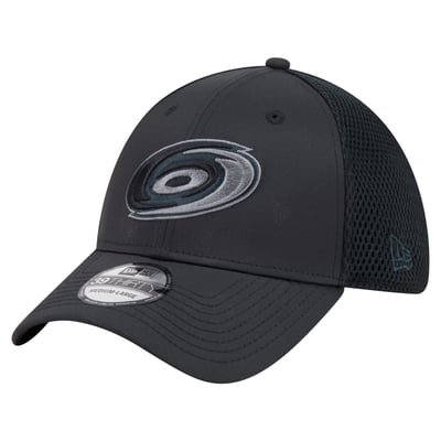  Carolina Hurricanes New Era Blackout 39THIRTY Stretch Hat - Black
