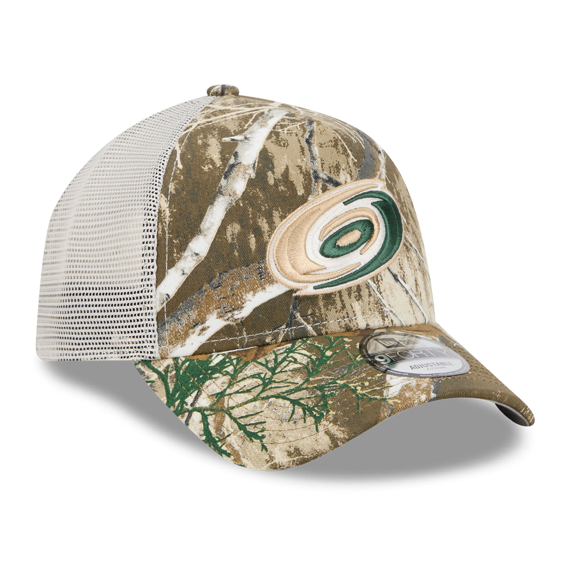 Casquette trucker ajustable New Era 9FORTY camouflage Carolina Hurricanes pour homme