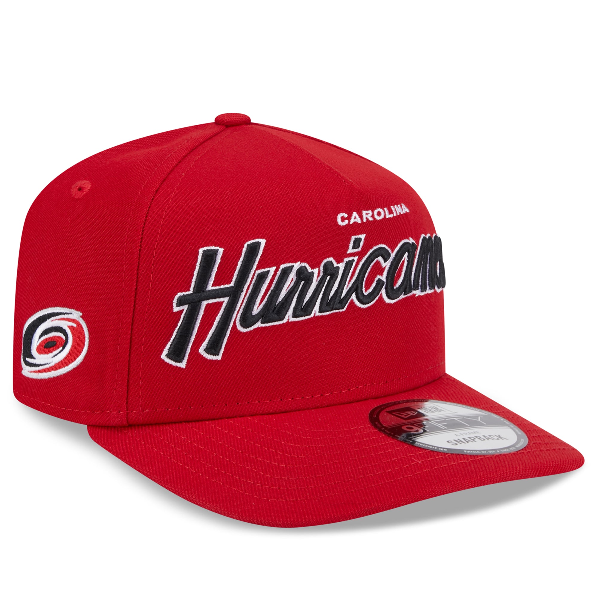 Casquette snapback New Era rouge Carolina Hurricanes Script 9FIFTY pour homme