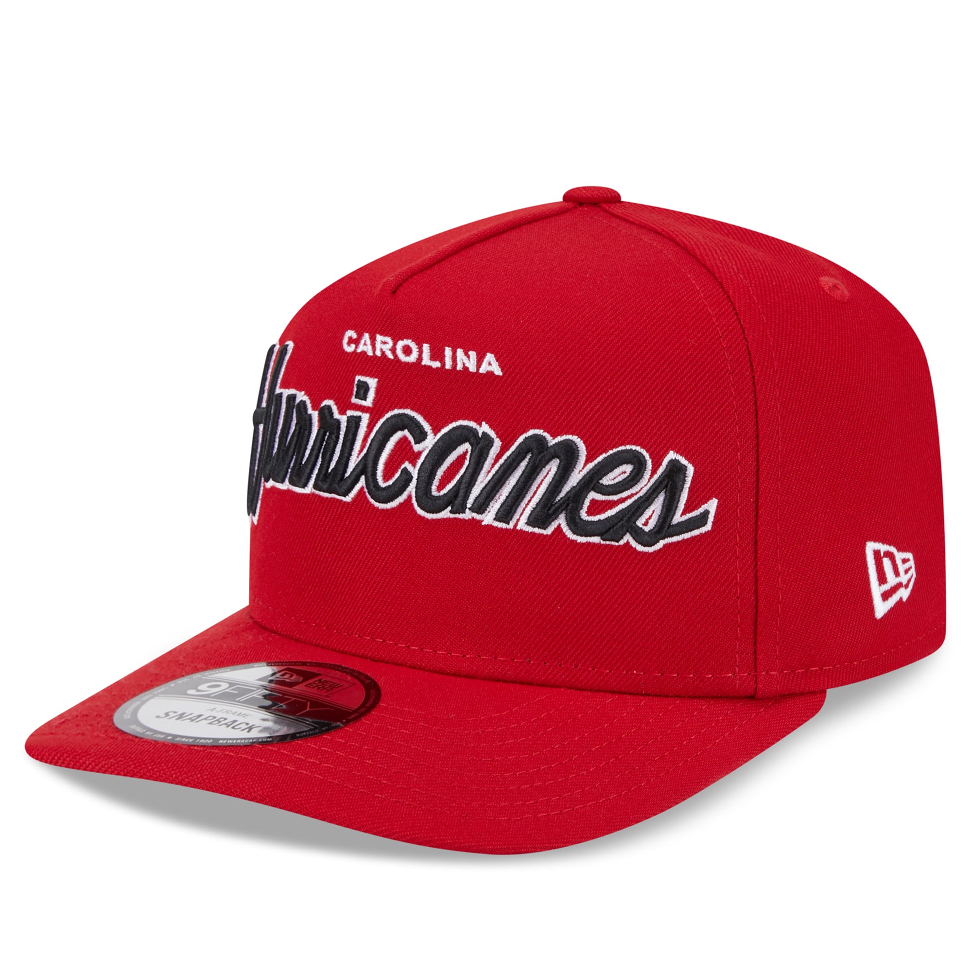 Casquette snapback New Era rouge Carolina Hurricanes Script 9FIFTY pour homme