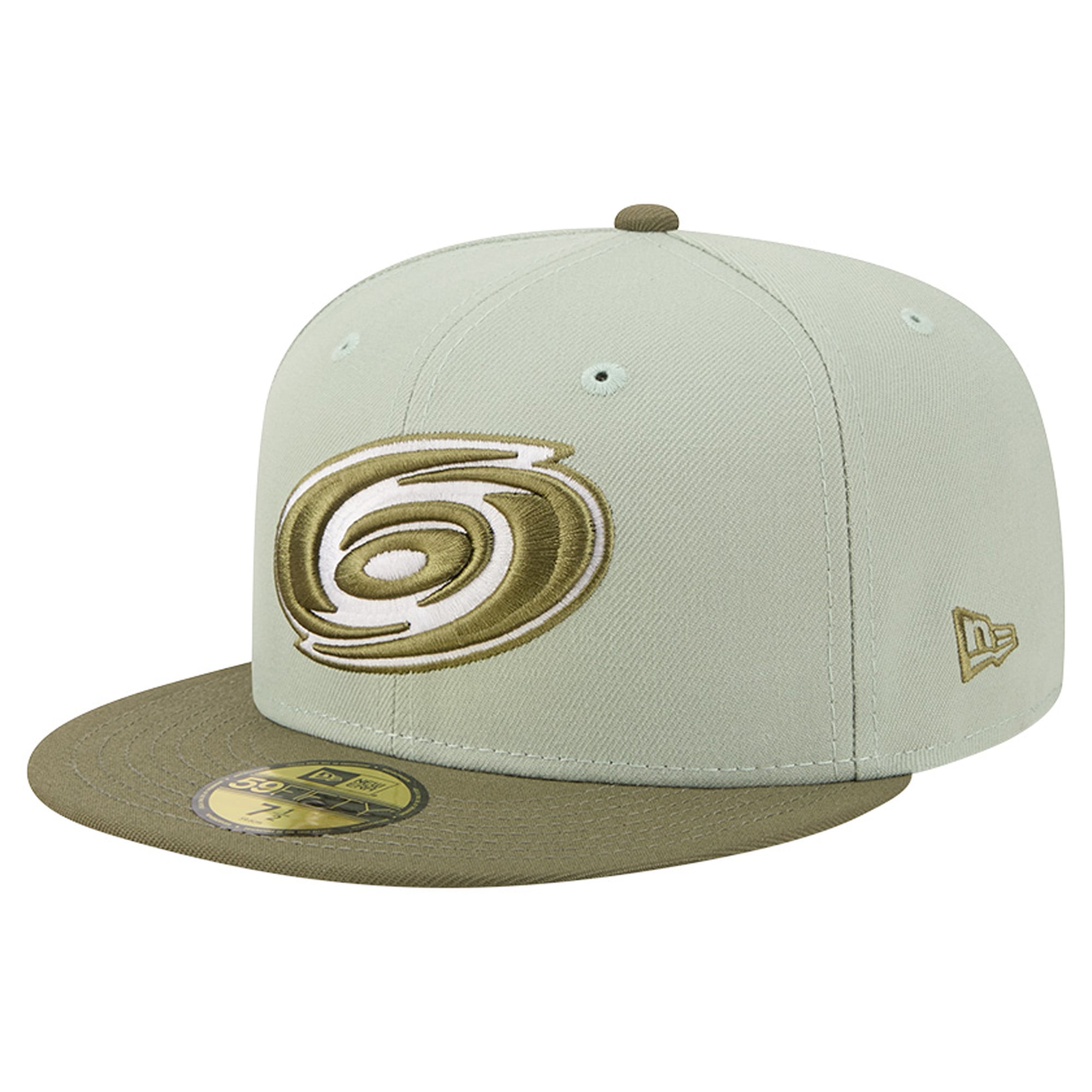 Casquette ajustée New Era 59FIFTY pour homme, coloris vert sauge/olive, Carolina Hurricanes