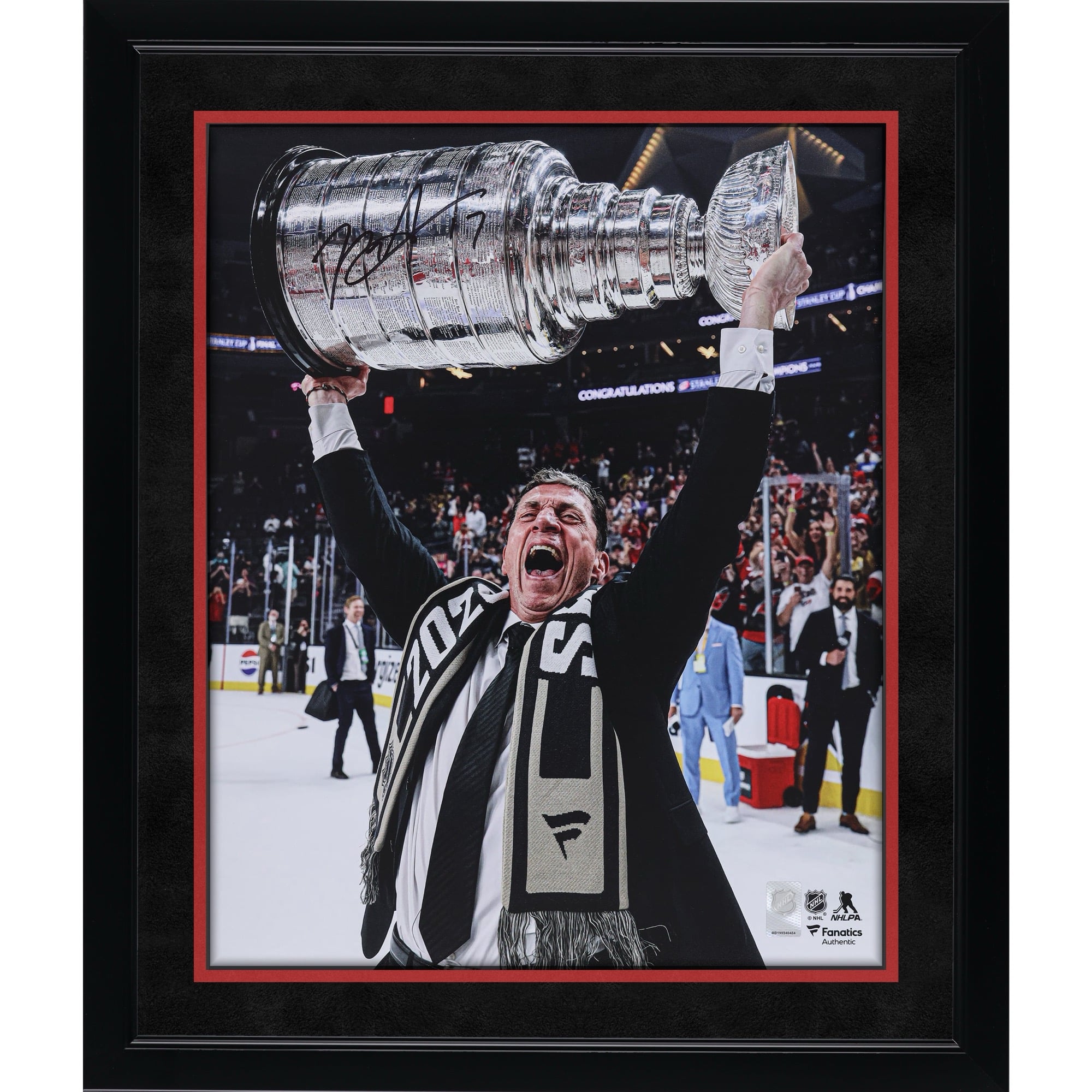 Rod Brind'Amour Carolina Hurricanes Autographed 2026 Stanley Cup Champions 16" x 20" Raising Cup Photograph