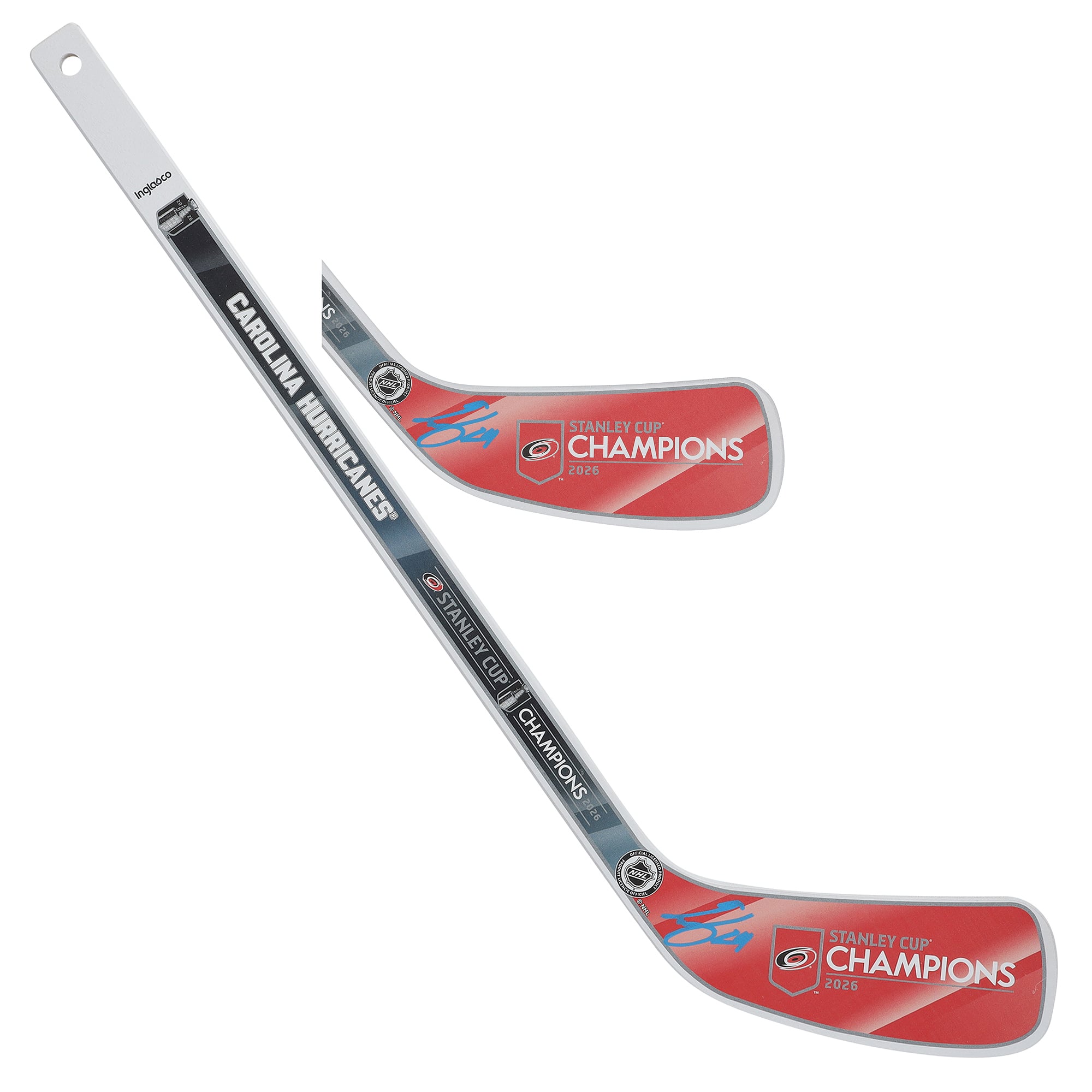 Seth Jarvis Carolina Hurricanes Autographed 2026 Stanley Cup Champions Mini Wood Stick