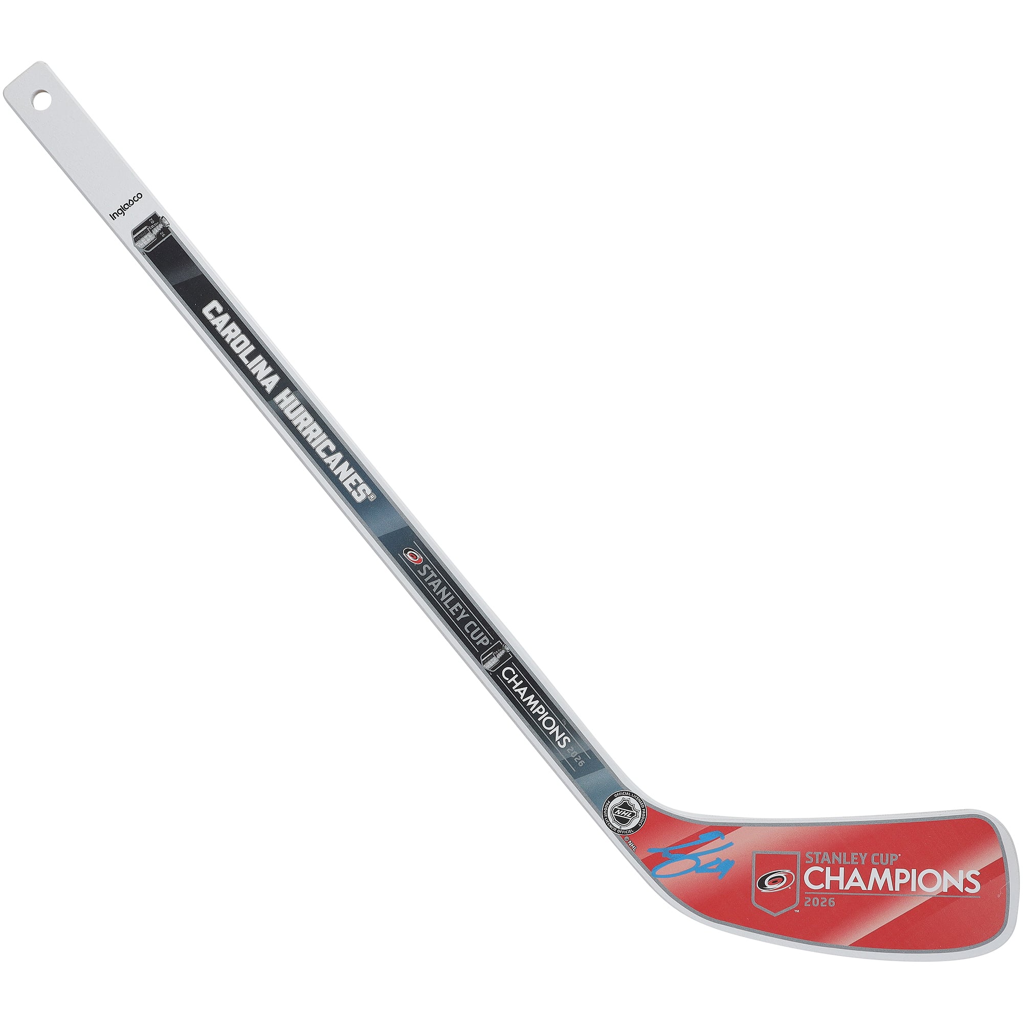 Seth Jarvis Carolina Hurricanes Autographed 2026 Stanley Cup Champions Mini Wood Stick