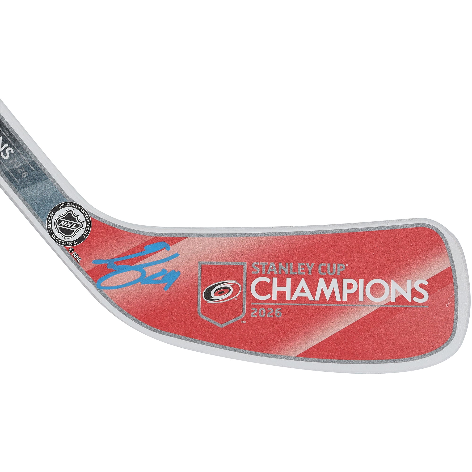 Seth Jarvis Carolina Hurricanes Autographed 2026 Stanley Cup Champions Mini Wood Stick