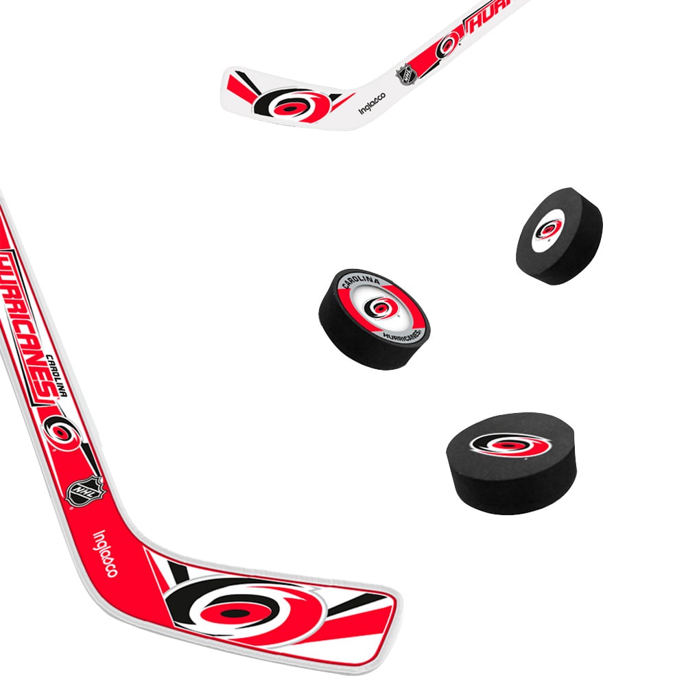 The Sports Vault Carolina Hurricanes Mini Hockey Stick & Foam Puck Eight-Piece Set