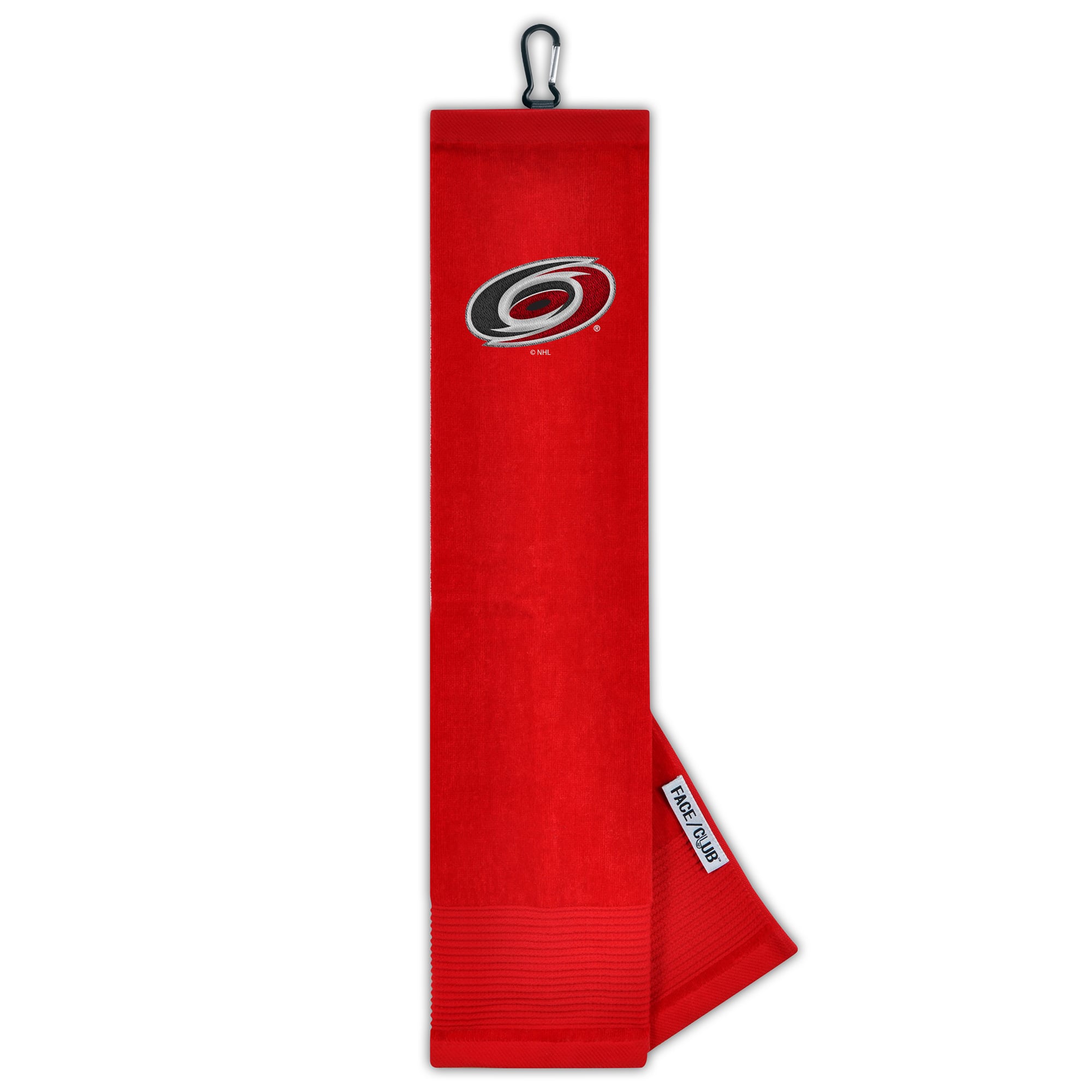 Serviette de golf brodée WinCraft Carolina Hurricanes 16" x 25" (face/club) à trois volets