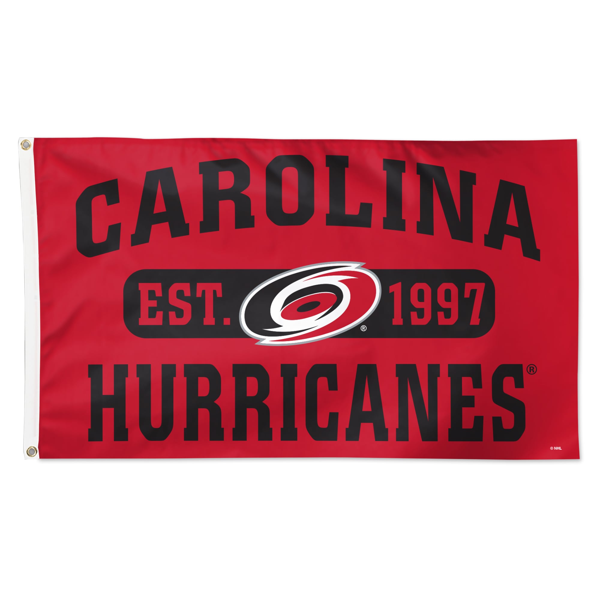 Drapeau de luxe WinCraft Carolina Hurricanes 3 pi x 5 pi, simple face, pour établissement de franchise