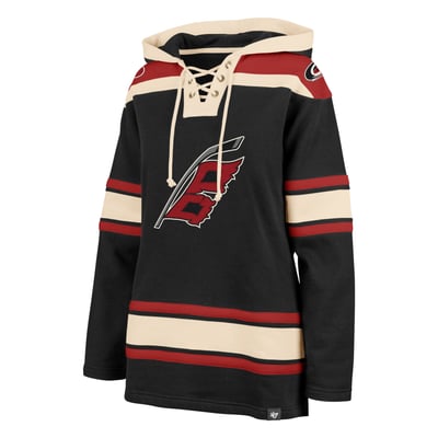 Women's Carolina Hurricanes  '47 Black Superior Lacer Pullover Hoodie