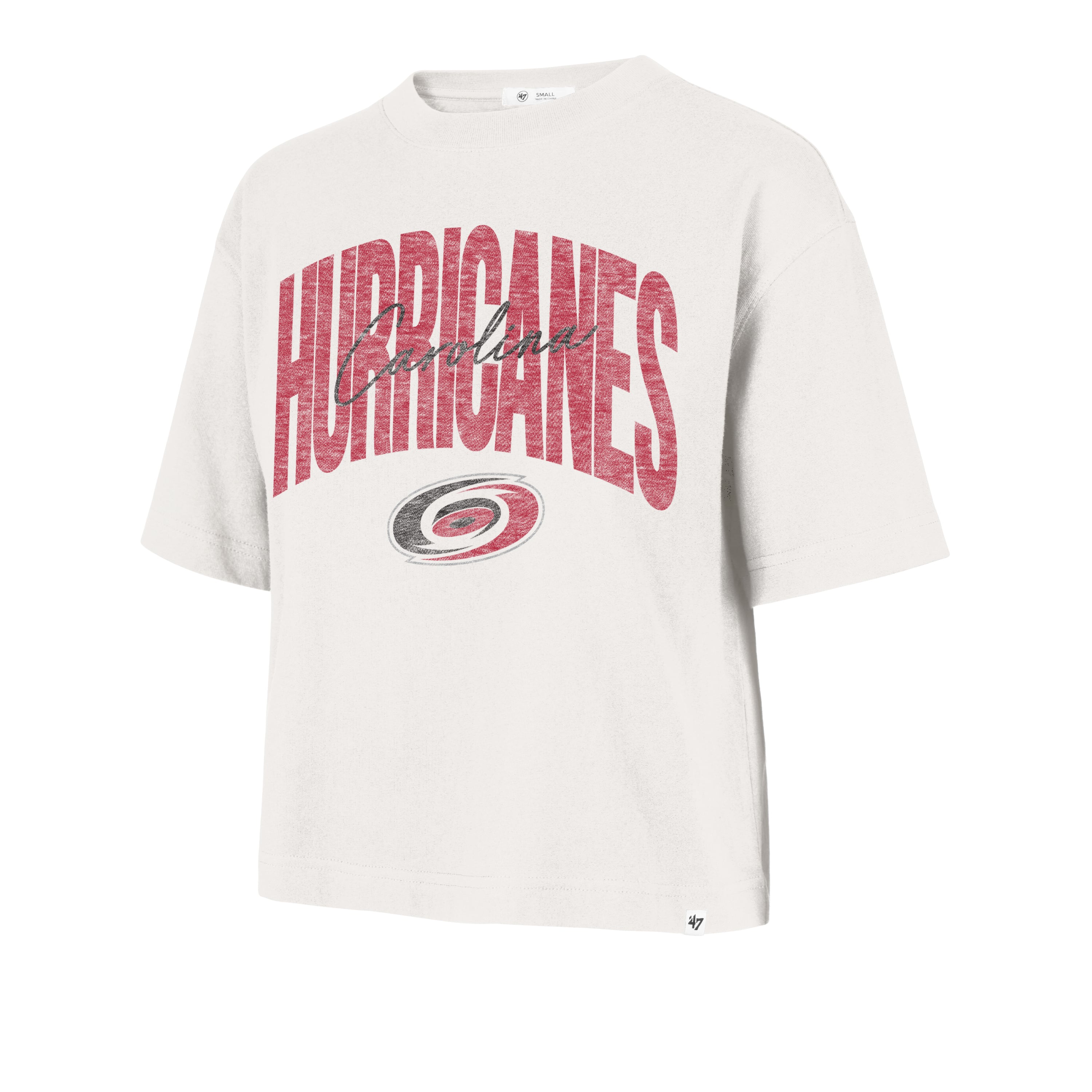 Women's '47 Cream Carolina Hurricanes Muse Check Reed City T-Shirt