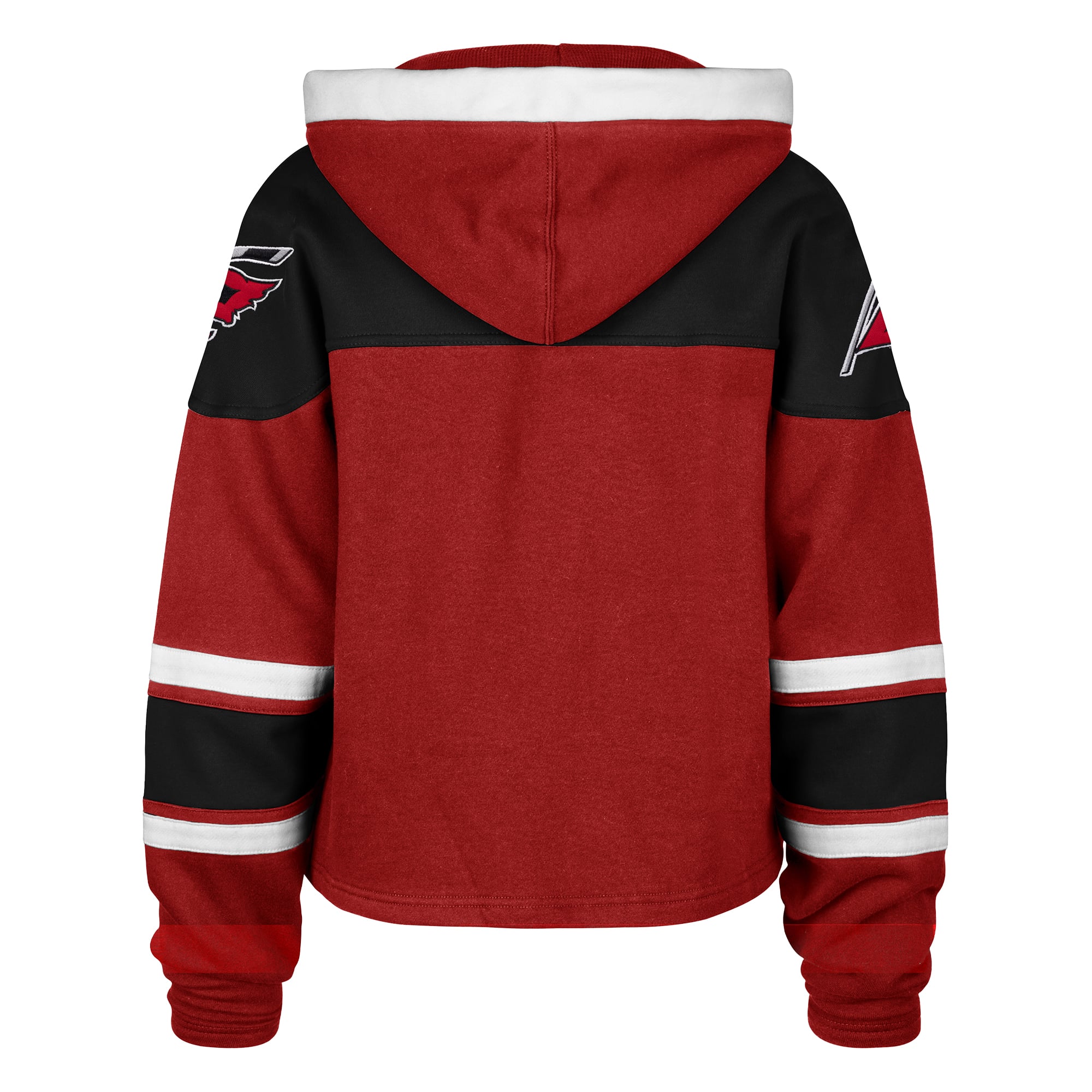 Sweat à capuche court lacets rouge Carolina Hurricanes '47 pour femme