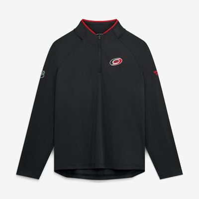 Women's Carolina Hurricanes Fanatics Black Authentic Pro Rink Lightweight Quarter-Zip Pullover