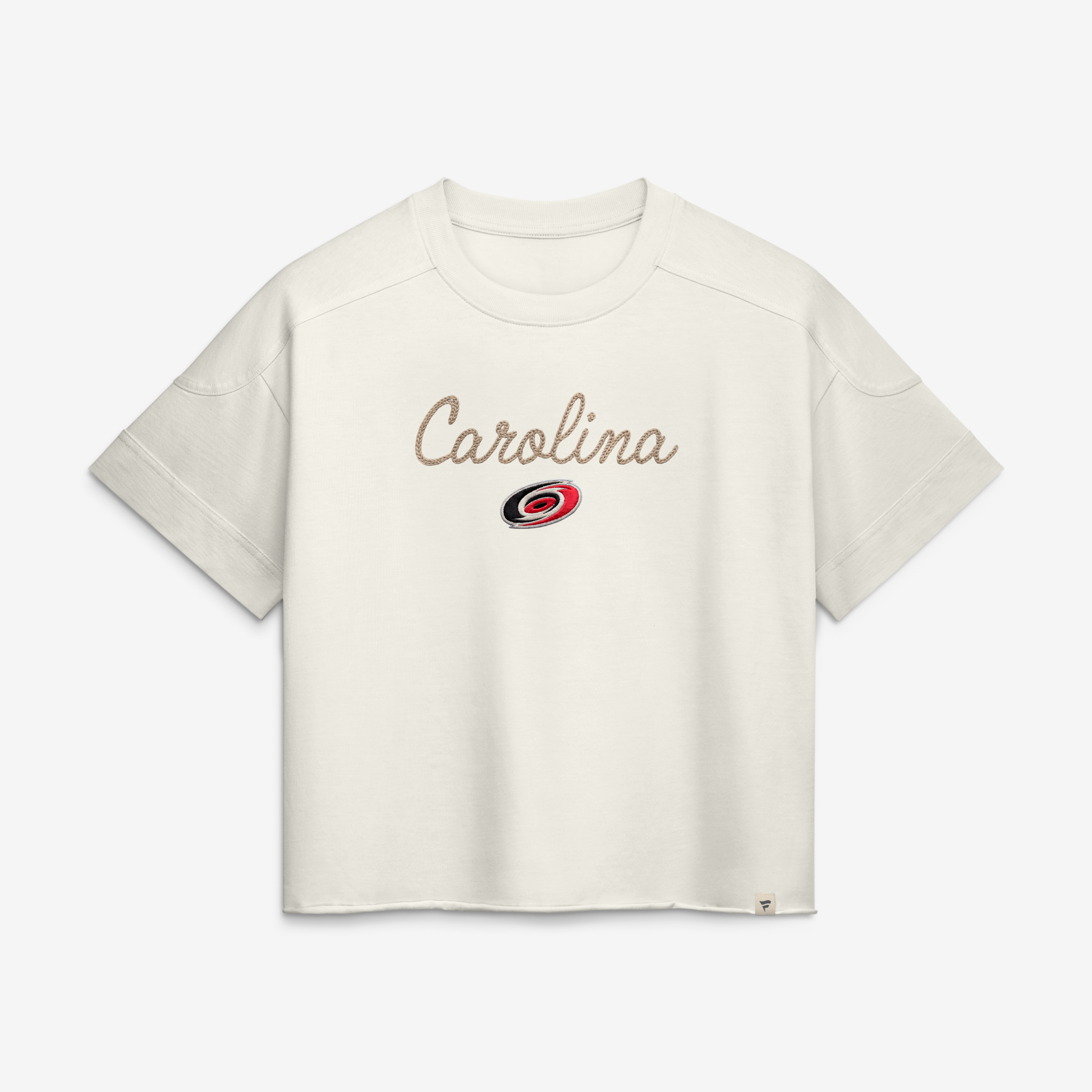 Haut à coutures chaînette crème Fanatics Carolina Hurricanes pour femme