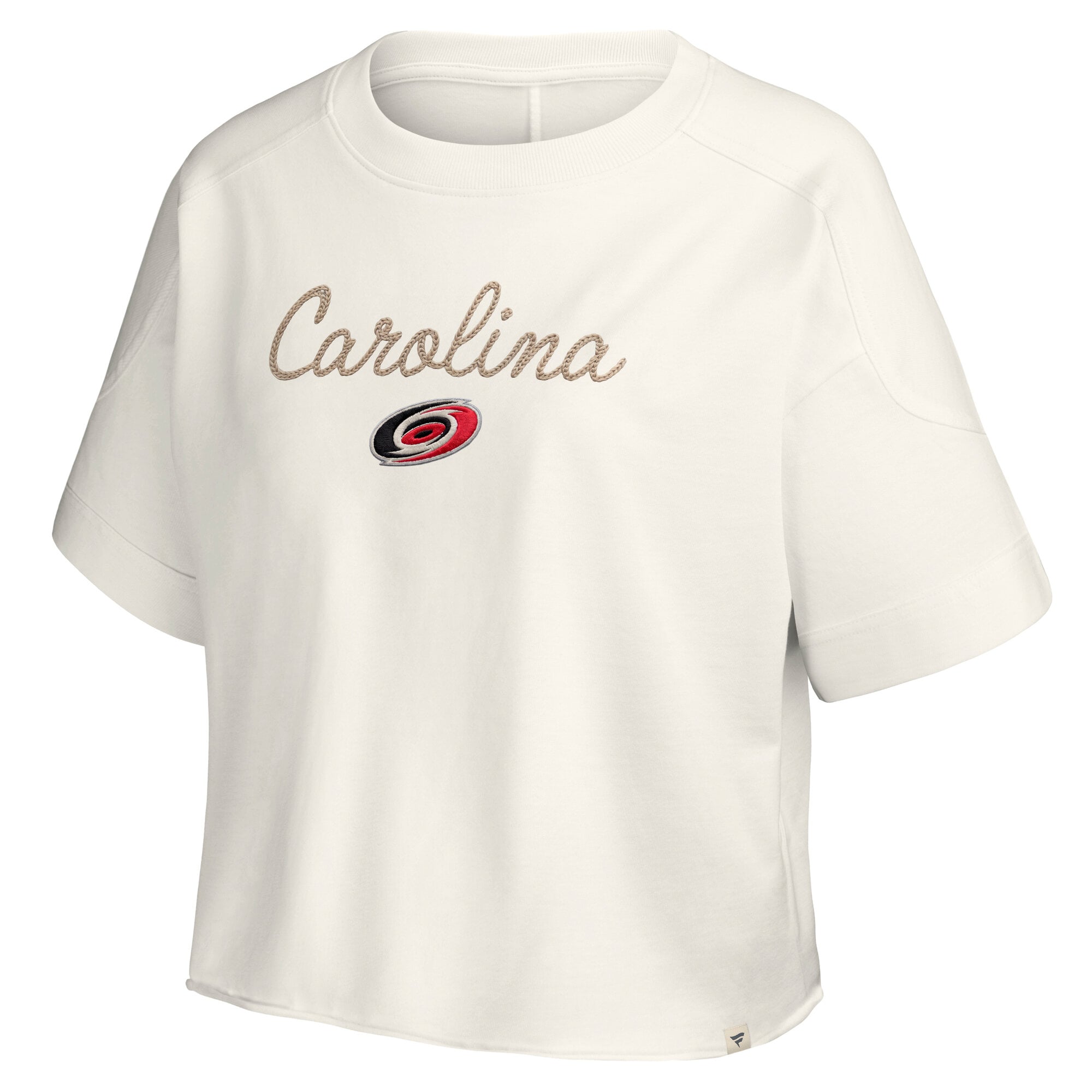 Haut à coutures chaînette crème Fanatics Carolina Hurricanes pour femme