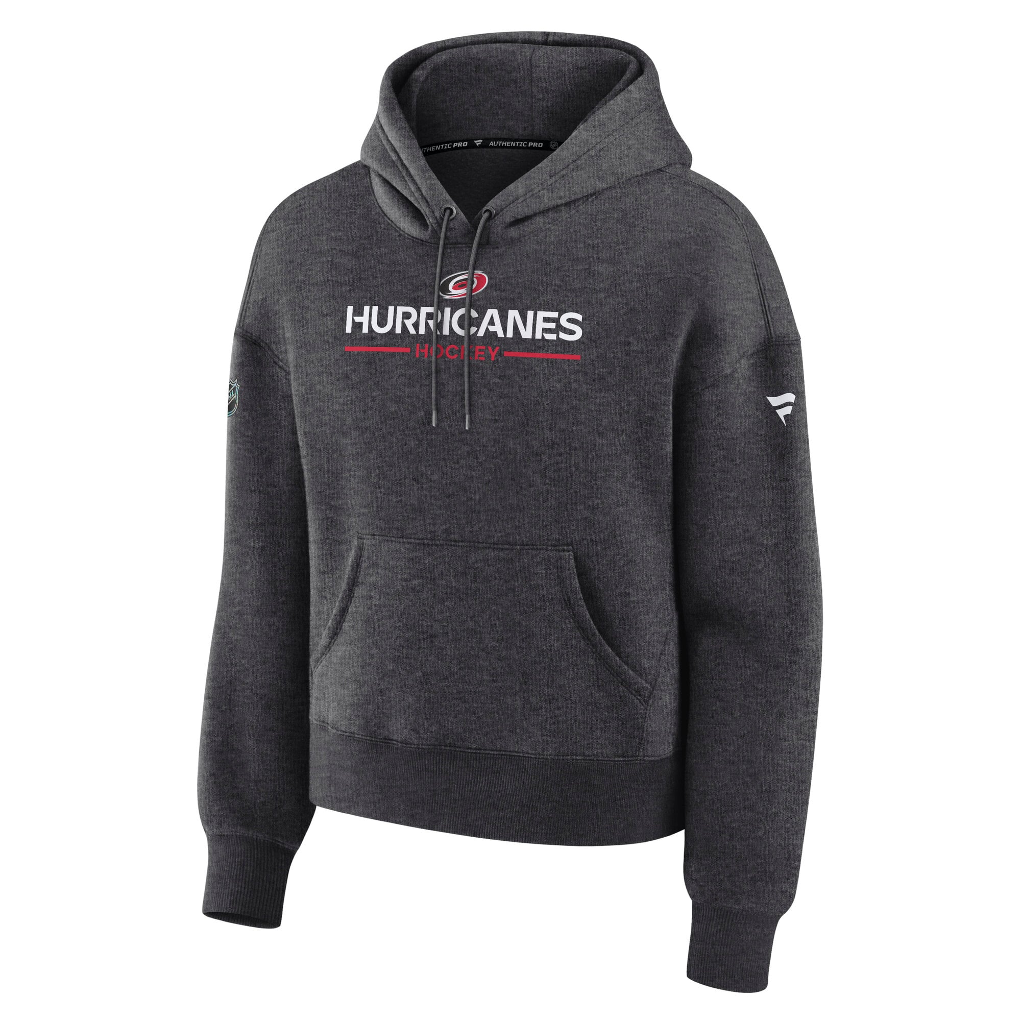 Sweat à capuche authentique Fanatics Charcoal Carolina Hurricanes pour femme