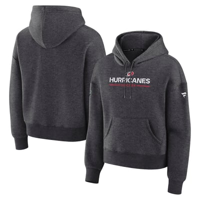 Women's Carolina Hurricanes Fanatics Charcoal Authentic Pro Primary Pullover Hoodie
