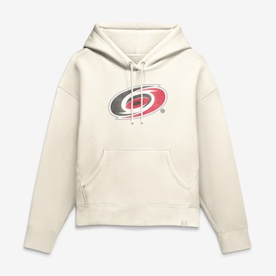 Carolina Hurricanes Fanatics Women's Distressed Logo Hoodie - Cream