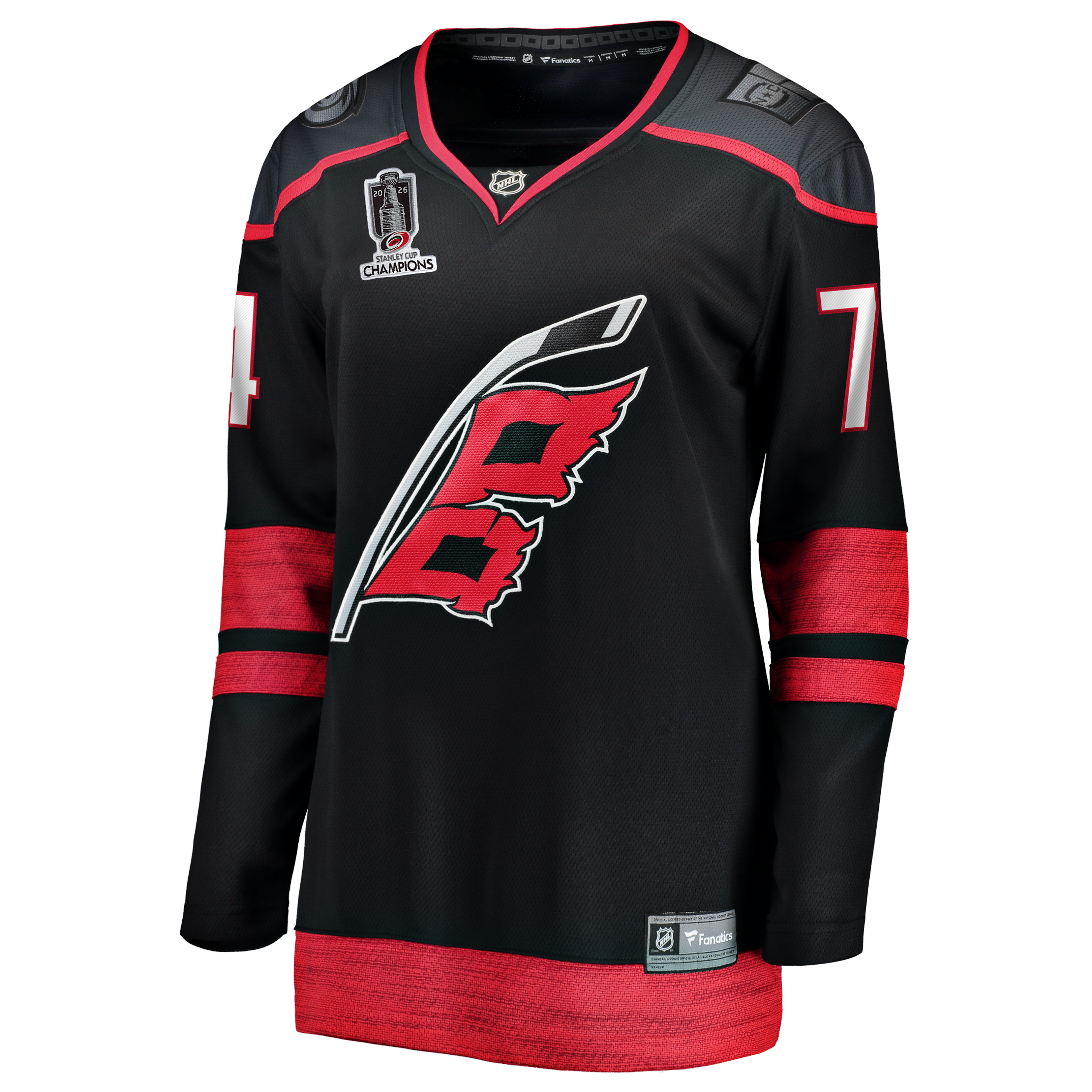 Women's Fanatics Jaccob Slavin Black Carolina Hurricanes 2026 Stanley Cup Champions Home Breakaway Jersey