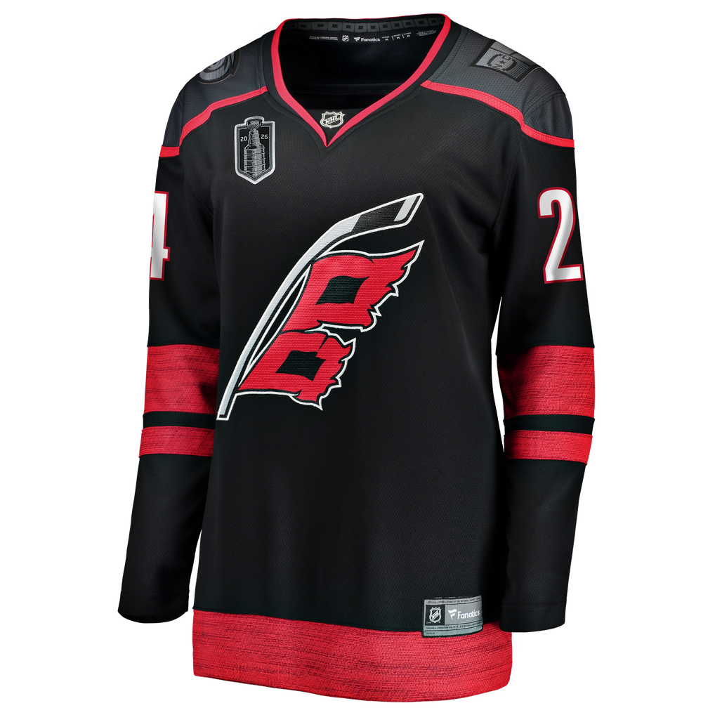 Maillot domicile Breakaway noir 2026 des Hurricanes de la Caroline, Seth Jarvis, Fanatics, pour femmes