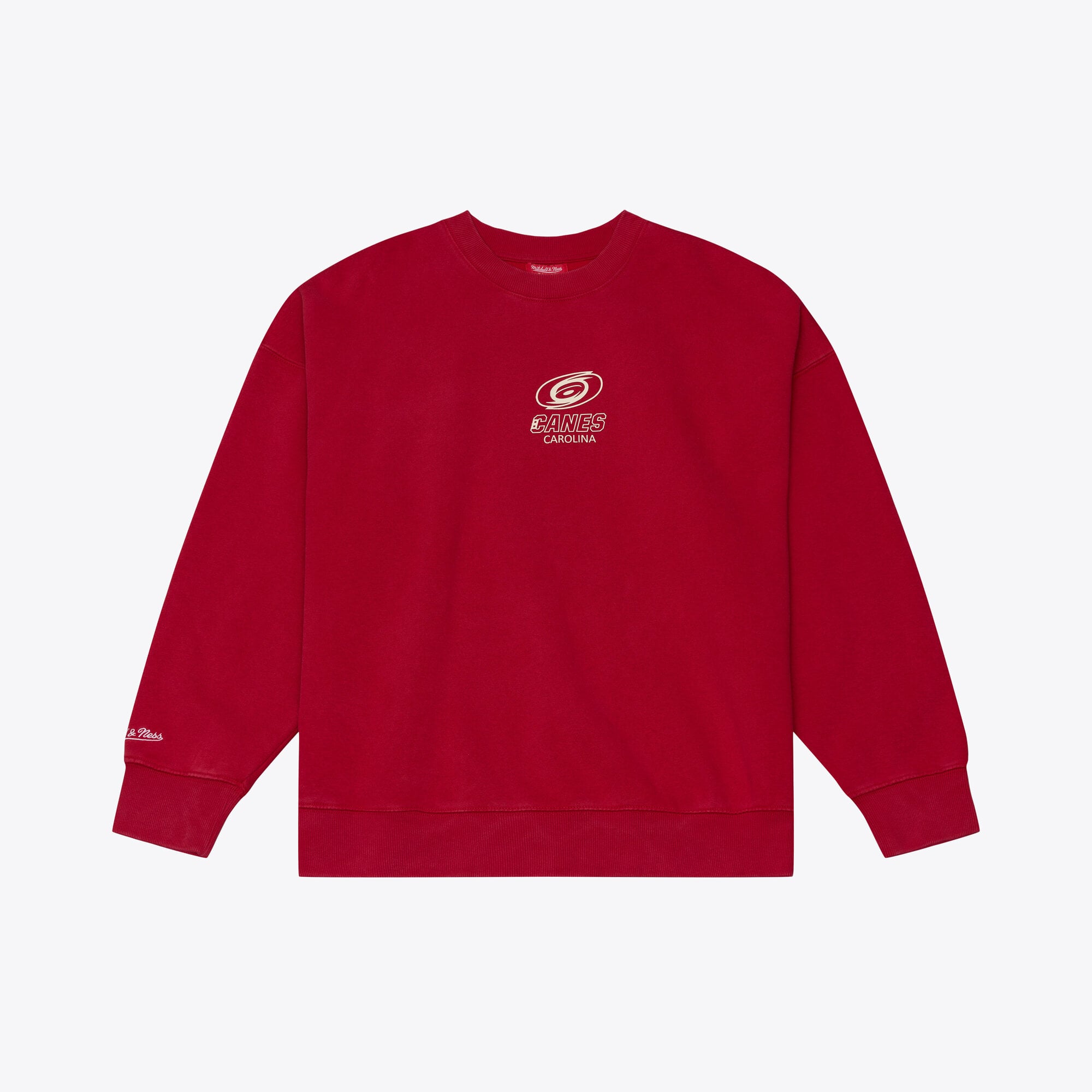 Women's Mitchell & Ness Red Carolina Hurricanes Core Essentials Sweatshirt