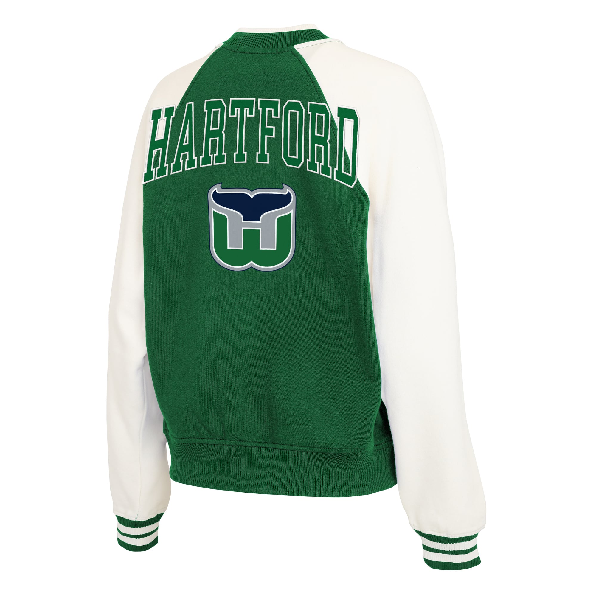 Veste polaire universitaire zippée noire et blanche Carolina Hurricanes de la marque WEAR by Erin Andrews pour femmes