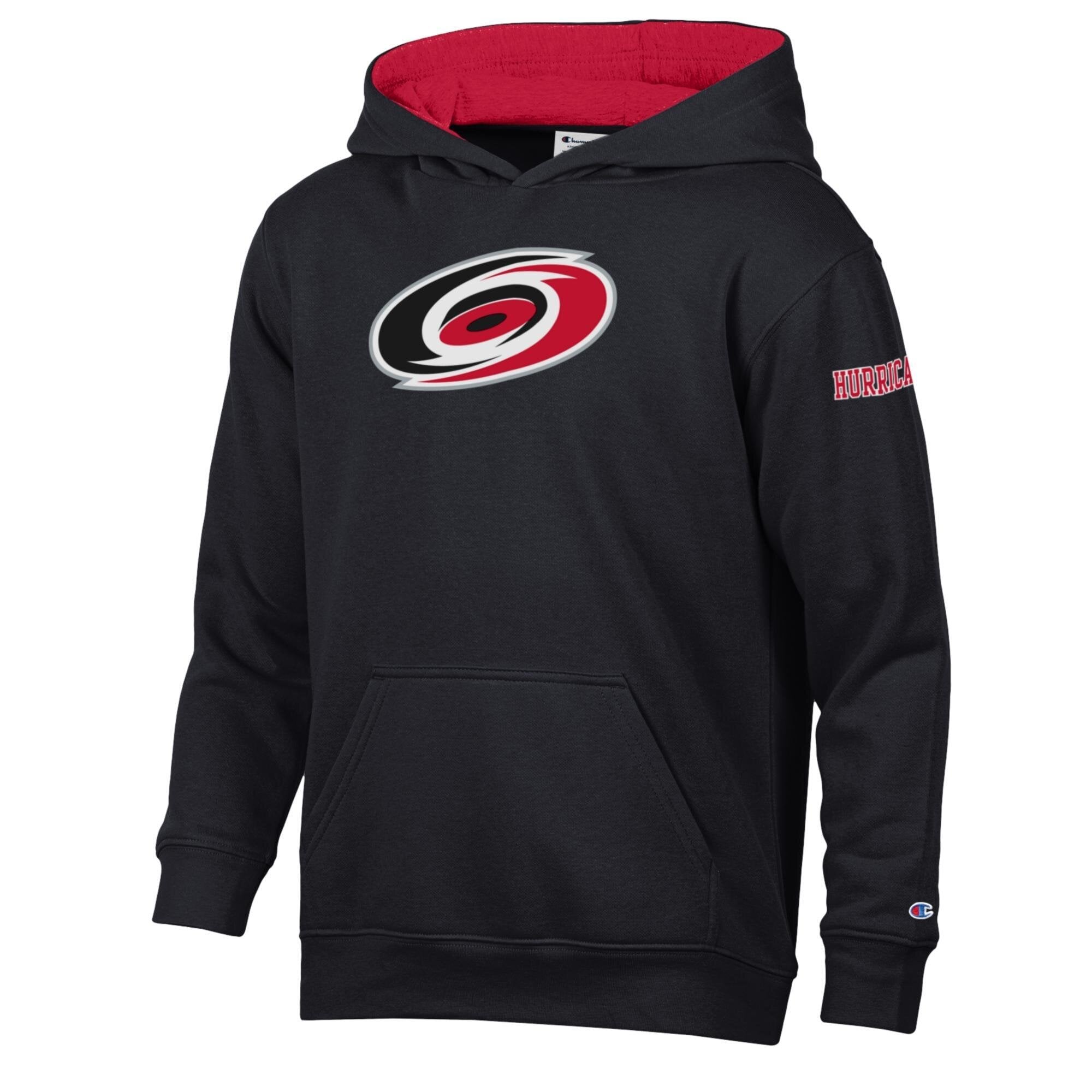 Sweat à capuche en polaire noir Youth Champion Carolina Hurricanes