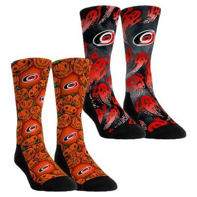 Carolina Hurricanes Rock Em Youth Halloween Crew Socks 2-Pack Set - Orange