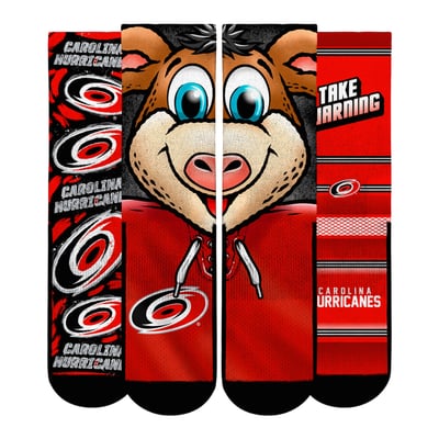  Carolina Hurricanes Rock Em Youth Fan Favorites Three-Pack Crew Socks Set - Red