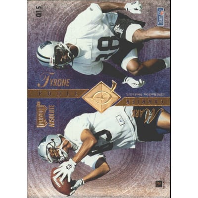 1995 Absolute Quad Series #Q15 Frank Reich/Jack Trudeau/Mark Carrier WR/Tyrone Poole