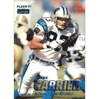 1997 Fleer Tiffany Blue #71 Mark Carrier WR