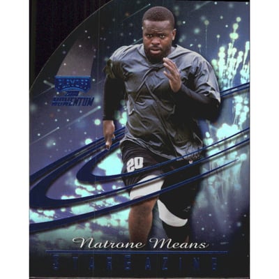 2000 Playoff Momentum Star Gazing Blue Die Cuts #SG80 Natrone Means