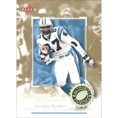 2001 Fleer Authority Prominence 75 #86 Muhsin Muhammad