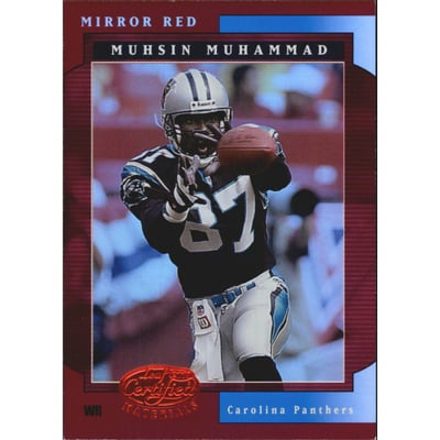 2001 Leaf Certified Materials Mirror Red #67 Muhsin Muhammad