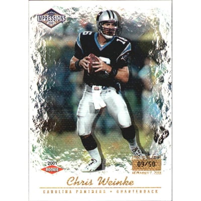 2001 Pacific Impressions Premiere Date #159 Chris Weinke
