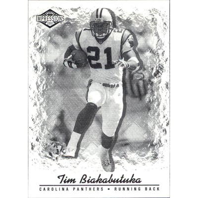 2001 Pacific Impressions Shadow #20 Tim Biakabutuka