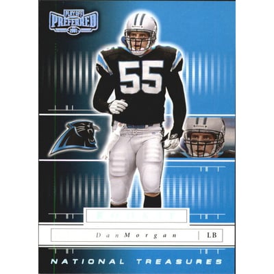 2001 Playoff Preferred National Treasures Silver #182 Dan Morgan