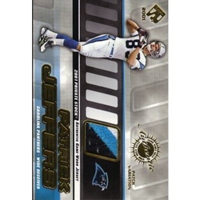 2001 Private Stock Game Worn Gear Patch #21 Patrick Jeffers/225