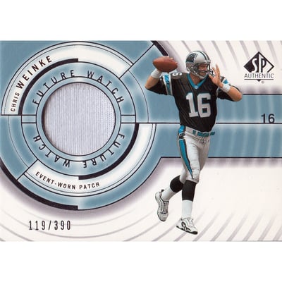 2001 SP Authentic #103 Chris Weinke JSY/390 RC