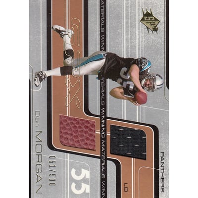 2001 SPx Winning Materials #WMMO1 Dan Morgan/500