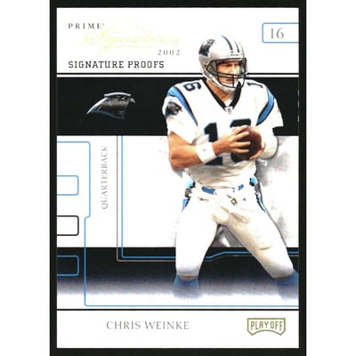 2002 Playoff Prime Signatures Proofs #37 Chris Weinke