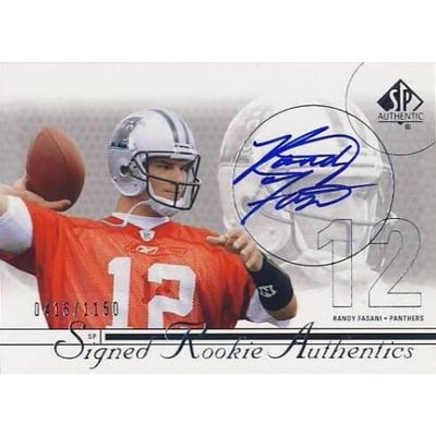 2002 SP Authentic #208 Randy Fasani AU RC