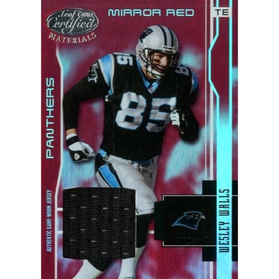 2003 Leaf Certified Materials Mirror Red #16 Wesley Walls