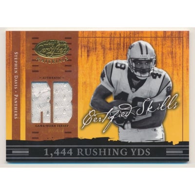 2004 Leaf Certified Materials Certified Skills Jersey Position #CS26 Stephen Davis