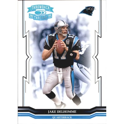 2005 Throwback Threads Platinum Holofoil #20 Jake Delhomme