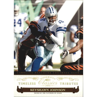 2006 Donruss Classics Timeless Tributes Gold #29 Keyshawn Johnson