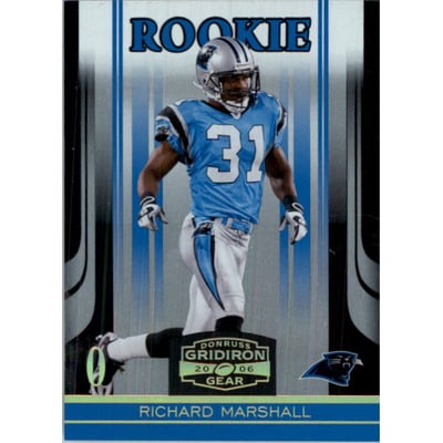 2006 Donruss Gridiron Gear Gold Holofoil O's #187 Richard Marshall