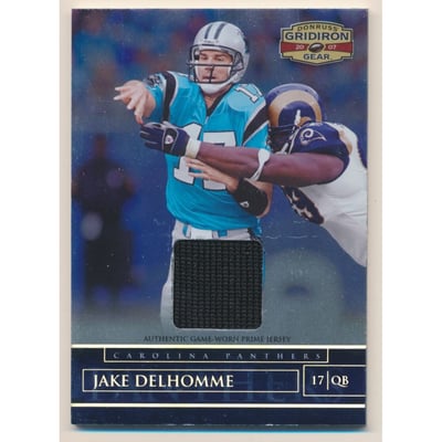 2007 Donruss Gridiron Gear Jerseys Prime #28 Jake Delhomme