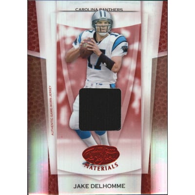 2007 Leaf Certified Materials Mirror Red Materials #43 Jake Delhomme/125