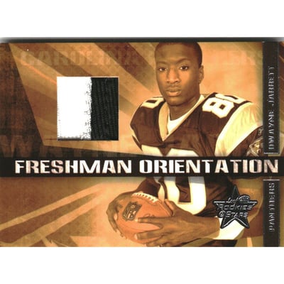 2007 Leaf Rookies and Stars Freshman Orientation Materials Jerseys Prime #20 Dwayne Jarrett